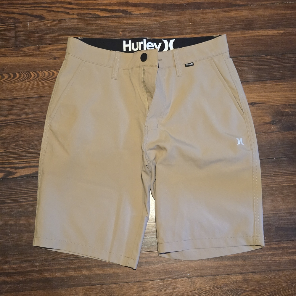 Hurley Men's Tan Performance Flat Front Shorts
